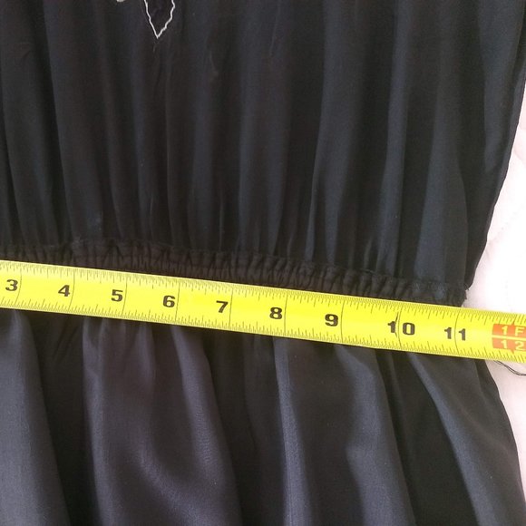 vintage 80s stunning elegant silk cocktail dress sequin🎈HOST PICK🎈 - Picture 12 of 14